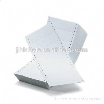 Dot Matrix Printer Address Labels, Pinfeed Labels Fanfold Permanent Adhesive, 1 Across, 4 x 1-7/16, White, 5,000 per Box